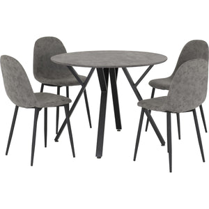 Athens Round Dining Set - CONCRETE EFFECT