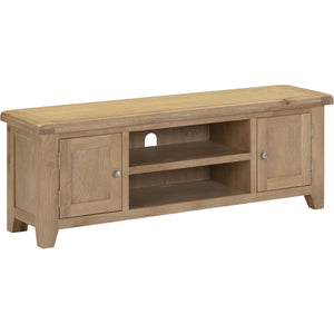 Windsor Straight TV Unit - NATURAL OAK