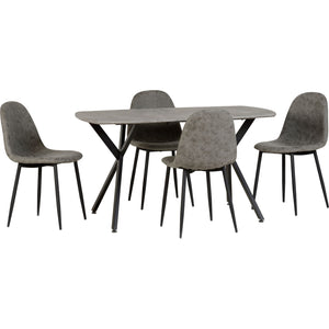 Athens Rectangular Dining Set - CONCRETE EFFECT