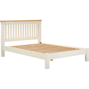 Windsor 4'6" Bed Low Foot End - IVORY/OAK