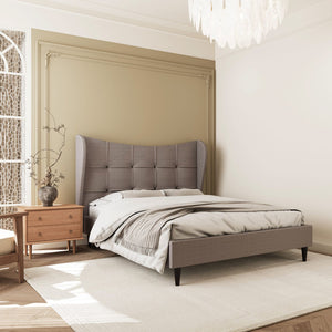 Verona 5' Bed - BROWN FABRIC