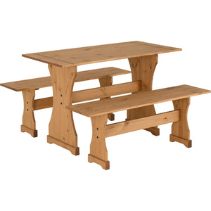Corona Dinette Set - DISTRESSED WAXED PINE