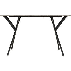 Athens Rectangular Dining Table - Concrete Effect/Black