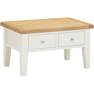 Windsor 2 Drawer Coffee Table - IVORY/OAK