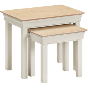 Bordeaux Nest of 2 Tables - IVORY/OAK