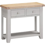 Windsor 2 Drawer Console Table - PEBBLE GREY/OAK