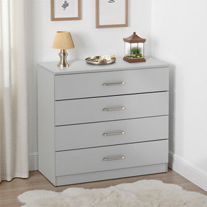 Dakota 4 Drawer Chest - LIGHT GREY