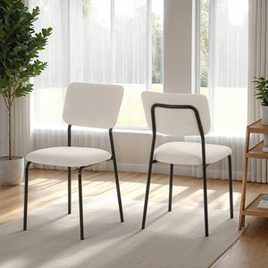 Sheldon Chair (Box of 4) - IVORY BOUCLE FABRIC