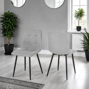 Fenton Chair (Box of 2) - LIGHT GREY FABRIC