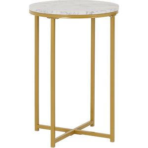 Dallas Side Table - MARBLE/GOLD EFFECT