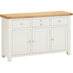 Windsor 3 Door 3 Drawer Sideboard - IVORY/OAK