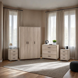 Oliver 3 Door Wardrobe Bedroom Set - LIGHT OAK EFFECT