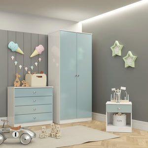 Denver Trio - WHITE/BLUE GLOSS