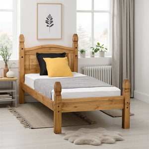 Corona 3' Bed Low Foot End - DISTRESSED WAXED PINE
