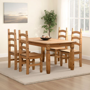 Corona 5' Dining Set - DISTRESSED WAXED PINE