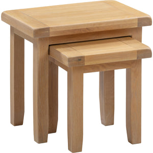 Windsor Nest of 2 Tables - NATURAL OAK