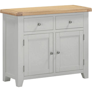 Windsor 2 Door 2 Drawer Sideboard - PEBBLE GREY/OAK