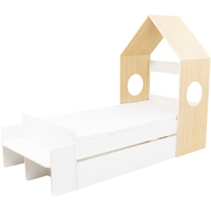 Cody 1 Drawer House Bed - White/Pine Effect