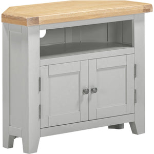 Windsor Corner TV Unit - PEBBLE GREY/OAK