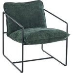 Tivoli Occasional Chair - BLACK METAL/GREEN FABRIC
