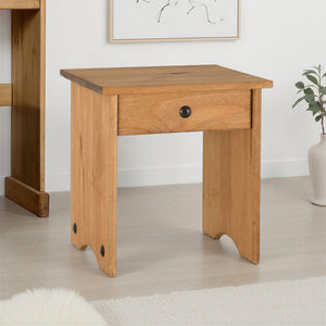 Corona Dressing Table Stool - DISTRESSED WAXED PINE