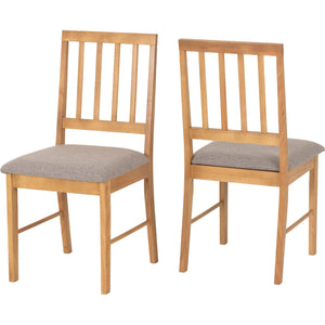 Austin Chair (Box of 2) - OAK EFFECT/GREY FABRIC