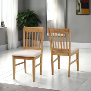 Oxford Chair (Box of 2) - NATURAL OAK/MINK MICROSUEDE