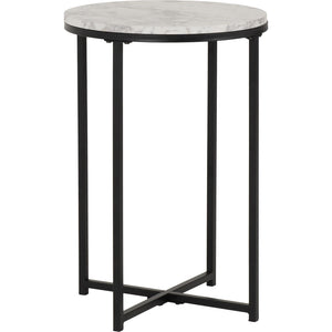 Dallas Side Table - MARBLE/BLACK