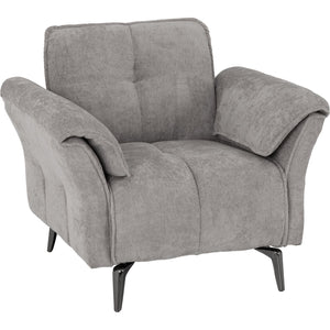 Amalfi 1 Seater Sofa - GREY FABRIC
