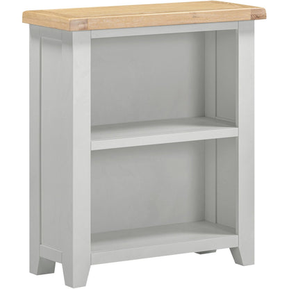 Windsor Low Bookcase - PEBBLE GREY/OAK