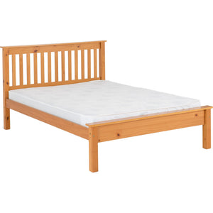 Monaco 4'6" Bed Low Foot End - ANTIQUE PINE