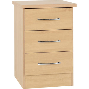 Nevada 3 Drawer Bedside - SONOMA OAK EFFECT
