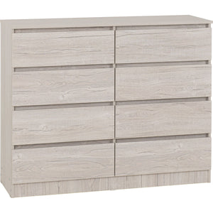 Malvern 8 Drawer Chest - URBAN SNOW