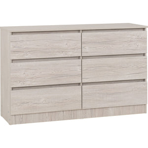 Malvern 6 Drawer Chest - URBAN SNOW