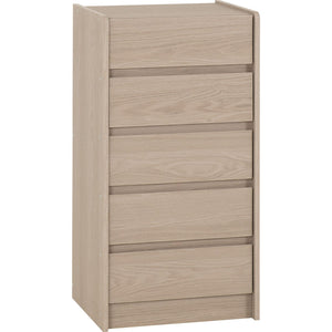 Paris 5 Drawer Chest - SMOKED ASH EFFECT