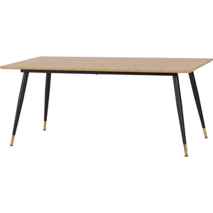 Hamilton Large Dining Set with Avery Chairs - MEDIUM OAK EFFECT/GREY VELVET