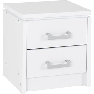 Charles 2 Drawer Bedside - WHITE