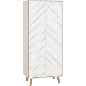 Dixie 2 Door Wardrobe - DUSTY GREY/WHITE