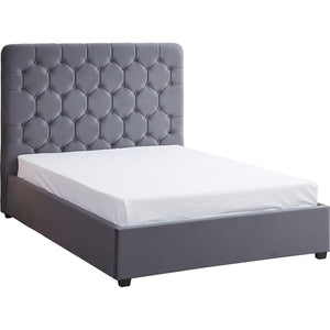 Madison 4'6" Bed - GREY VELVET FABRIC
