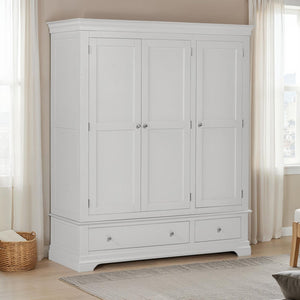 Bordeaux 3 Door Wardrobe - PEBBLE GREY