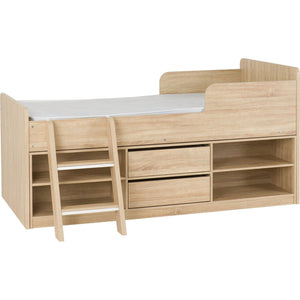 Felix Low Sleeper Bed - Sonoma Oak Effect Veneer