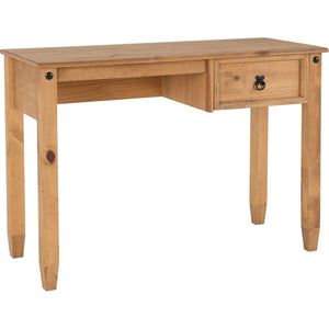 Budget Mexican Study Desk - DISTRESSED WAXED PINE