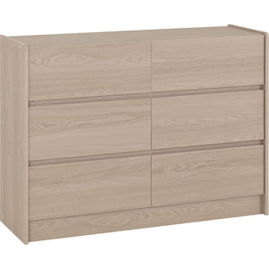 Paris 6 Drawer Chest - SMOKED ASH EFFECT