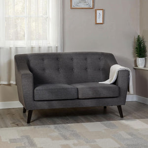 Ashley 2 Seater Sofa - Dark Grey Fabric