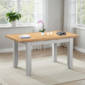 Windsor Extending Dining Table - PEBBLE GREY/OAK