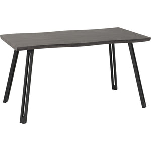 Quebec Wave Edge Dining Table - BLACK WOOD GRAIN
