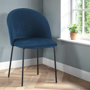 Boston Chair (Box of 4) - SAPPHIRE BLUE VELVET