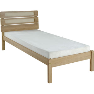 Santana 3' Bed - LIGHT OAK/RATTAN EFFECT
