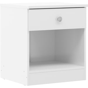 Denver 1 Drawer Bedside - WHITE GLOSS