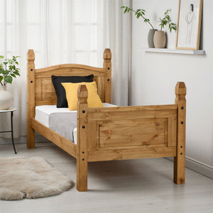 Corona 3' Bed High Foot End - DISTRESSED WAXED PINE